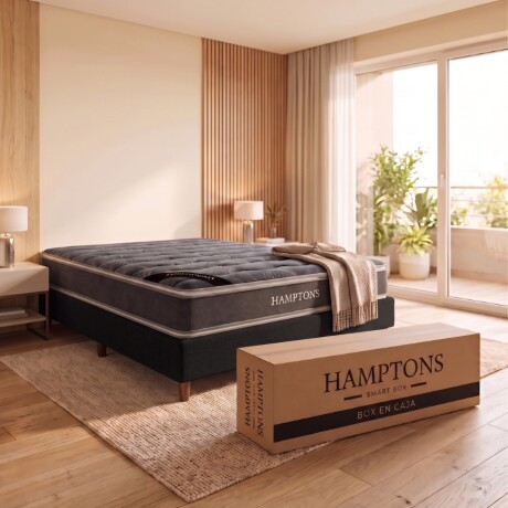 Sommier 2 Plazas HAMPTONS Hybrid Silver Negro