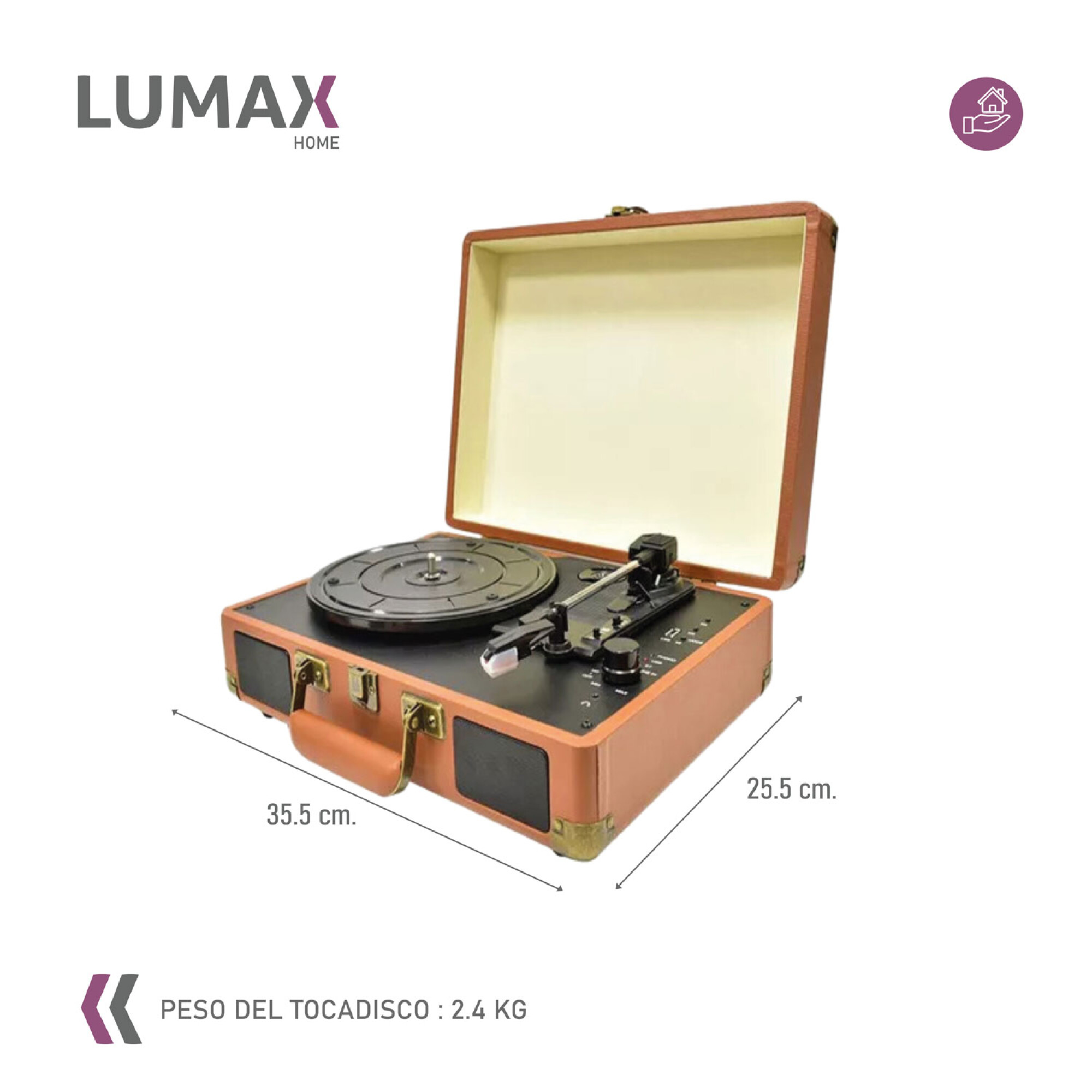 Tocadiscos con parlantes bluetooth entrada aux USB — Electroventas