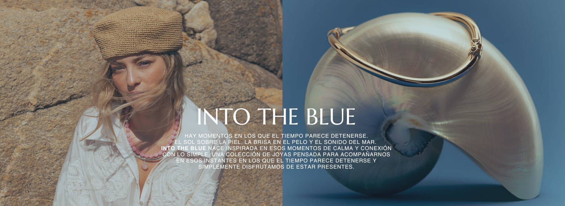 into the blue banner