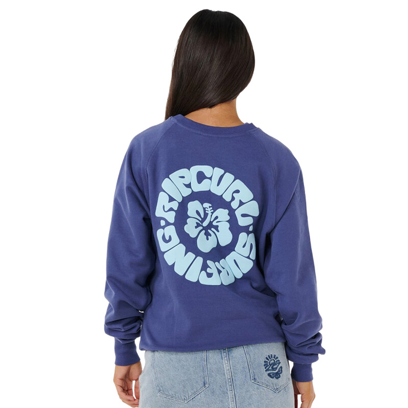 Buzo Rip Curl Luxe Surf Raglan Relaxed - Azul Buzo Rip Curl Luxe Surf Raglan Relaxed - Azul