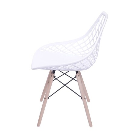 Kit x2 Silla Kaila Base En Madera Blanco