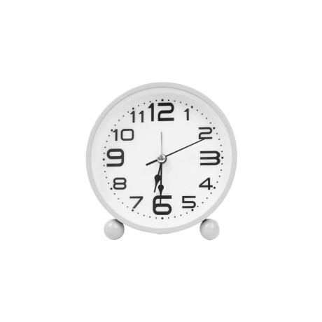 Reloj analógico de escritorio Blanco