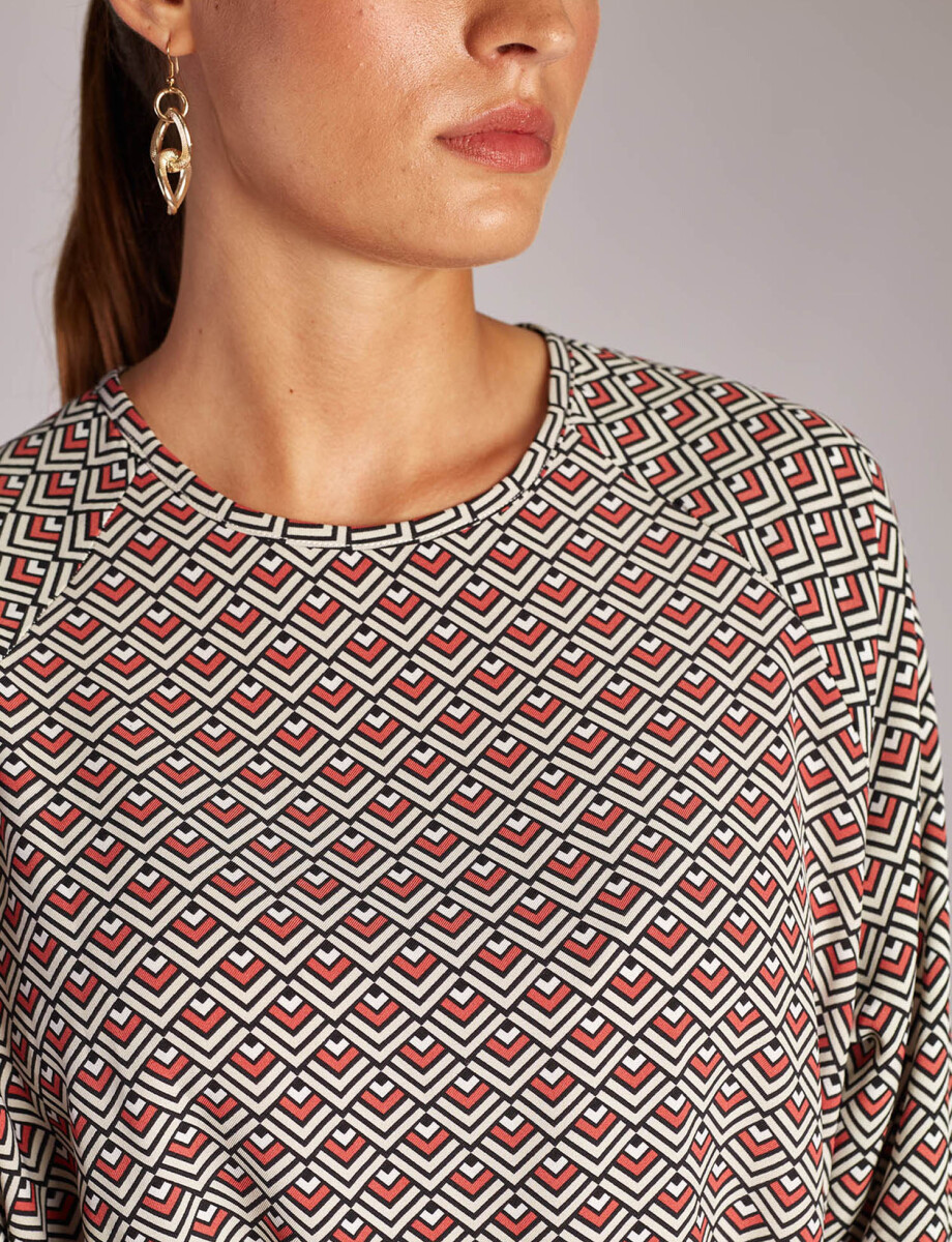 Blusa arabescos marsala