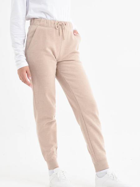 Pantalón deportivo jogger Beige