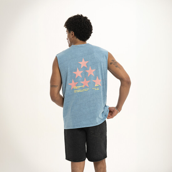 Musculosa Pulau Starship Azul