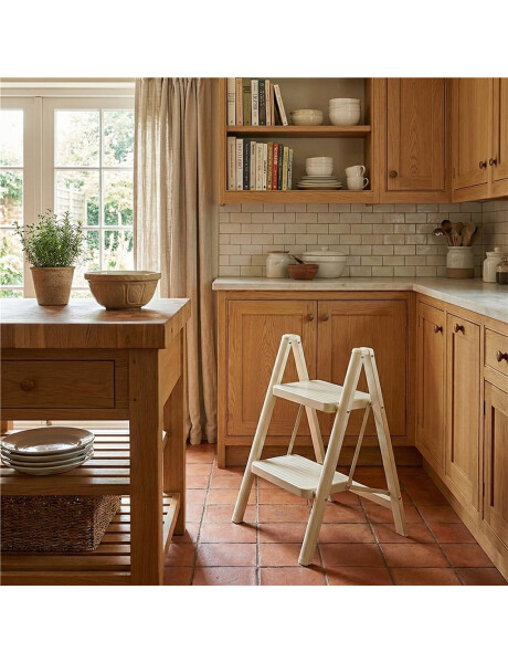 ESCALERA 2 NIVELES METAL 39x45x54CM BEIGE ESCALERA 2 NIVELES METAL 39x45x54CM BEIGE