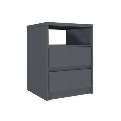 Mesa de Luz 2 Cajones SOUTH Plus Gris