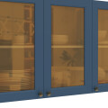 KIT DE COCINA MODELO LAVANDA 5 MÓDULOS CON PUERTA DE VIDRIO BLANCO/AZUL ROYAL Kit De Cocina Modelo Lavanda 5 Módulos Con Puerta De Vidrio Blanco/azul Royal