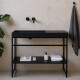 MOBILIARIO BAÑO BACHA CUARZO MUEBLE ACERO INOX NEGRO MATE GAMAS DE NEGRO