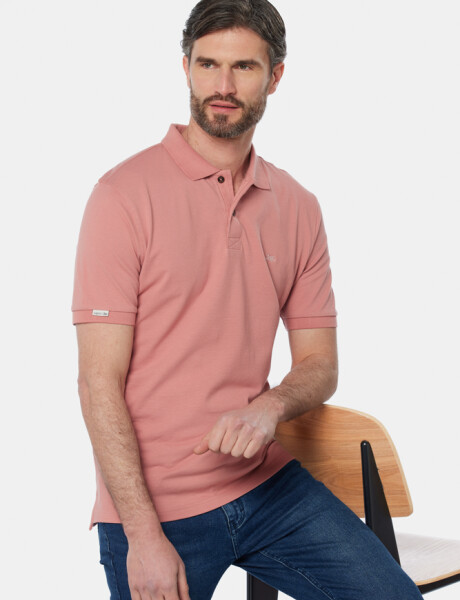 REMERA POLO PIQUE LISA Coral