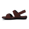 Country Sandalia Hombre Dos Tiras Con Velkro Y Pulsera Castaño