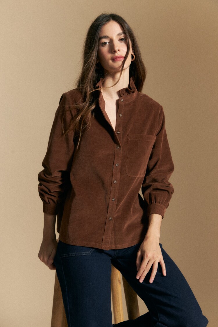 CAMISA MELLENY Marrón Corteza