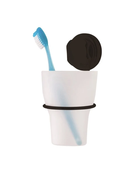 SOPORTE C/VASO P/CEPILLO ACERO NEGRO. 11x8x16CM SOPORTE C/VASO P/CEPILLO ACERO NEGRO. 11x8x16CM