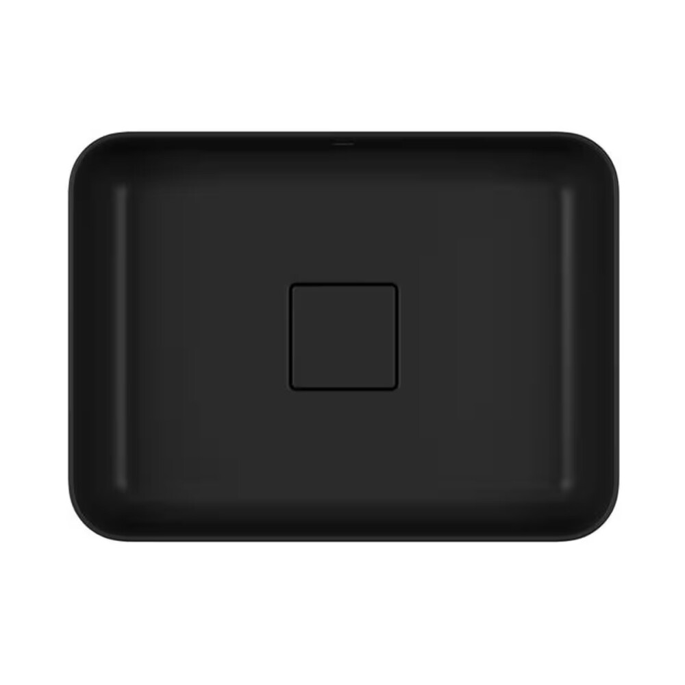 Bacha de apoyo rectangular 40x30 cm negro mate Deca Bacha De Apoyo Rectangular 40x30 Cm Negro Mate Deca