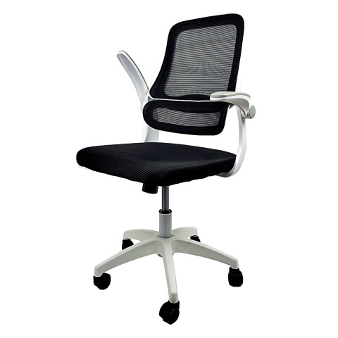 Silla De Escritorio Ergonómica Mesh OLT SILLA OFICINA MESH BLANCO/NEGRO