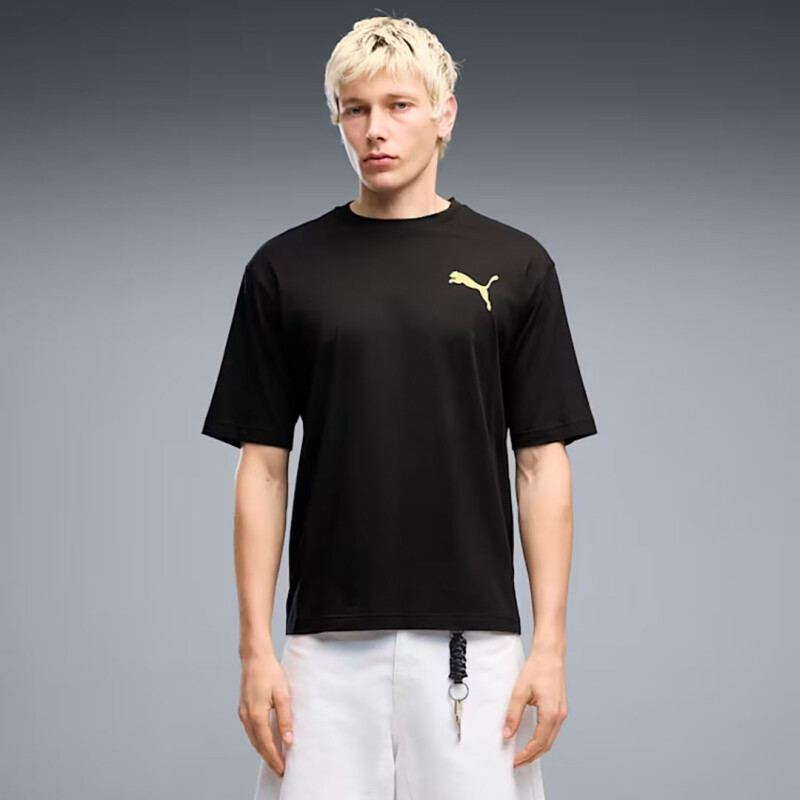 Remera de Hombre Puma Graphics Boxy Utility Tee Negro