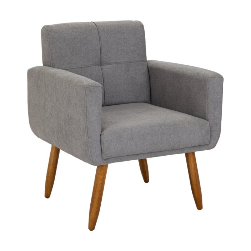 Conjunto Decorativo 497 Dallas 2 Poltronas + Puff Gris Conjunto Decorativo 497 Dallas 2 Poltronas + Puff Gris