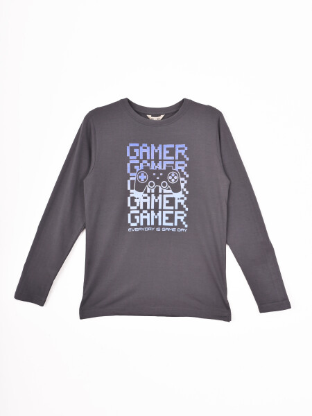 REMERA HENRY GRIS OSCURO
