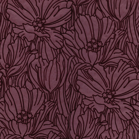 COLECCIÓN REVIVAL - SELWYN FLOCK BURGUNDY FLORAL - N/A