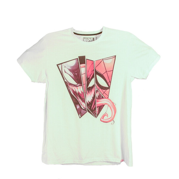 Remera Mavel Spiderman y Venom de Hombre - SPIASS24003 Blanco
