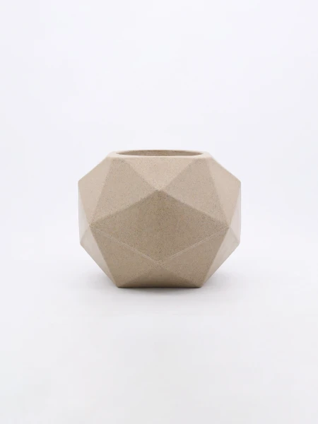 MACETERO GEOMÉTRICO GRIS