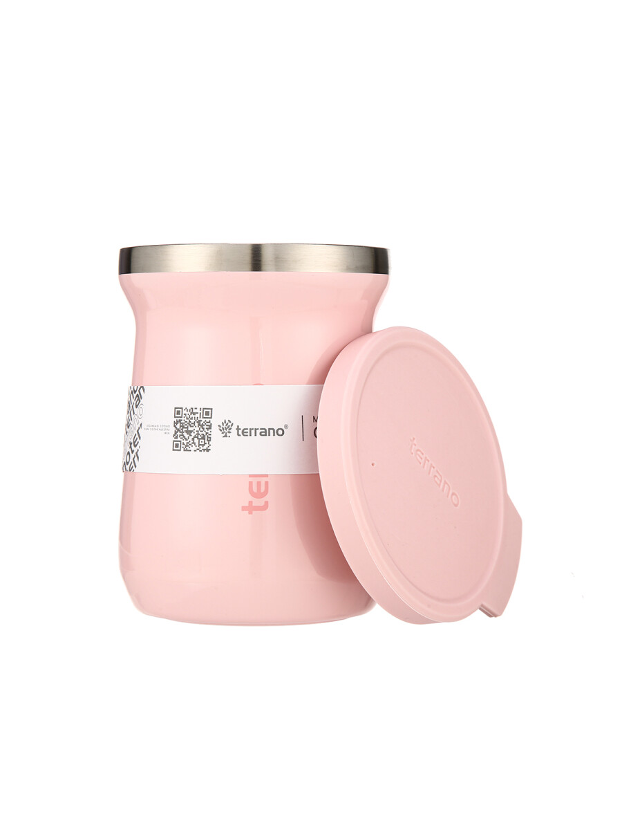 Mate Acero Inox. Camionero Metalizado - Rosado 