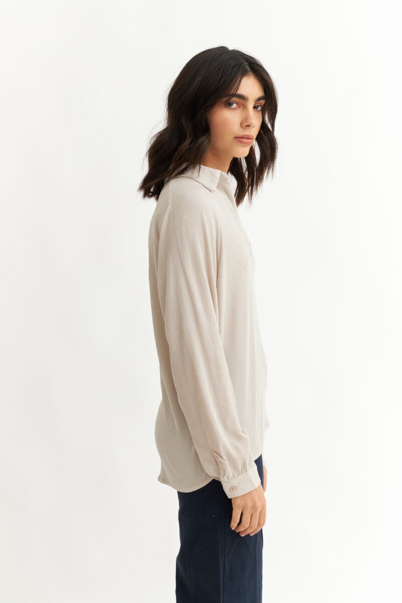 Blusa manga ranglán BEIGE