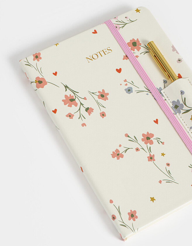 Librería Sets Estampados Set De Cuaderno Y Lapicera Floral - Combinacion Multicolor
