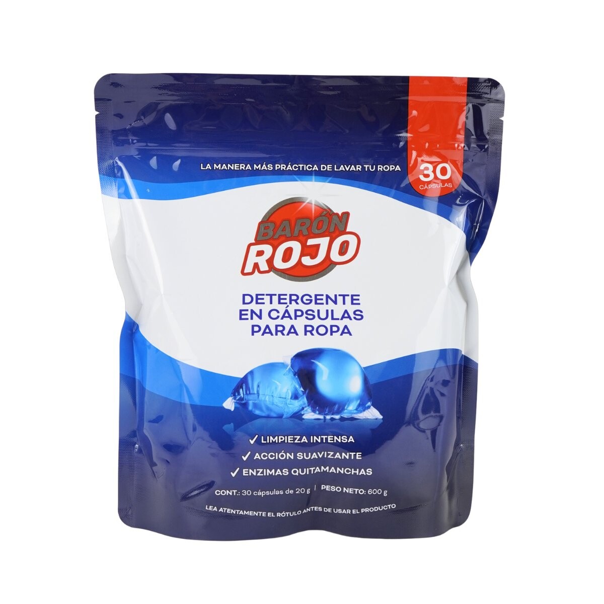 DETERGENTE EN CAPSULAS BARON ROJO 30 UNIDADES 