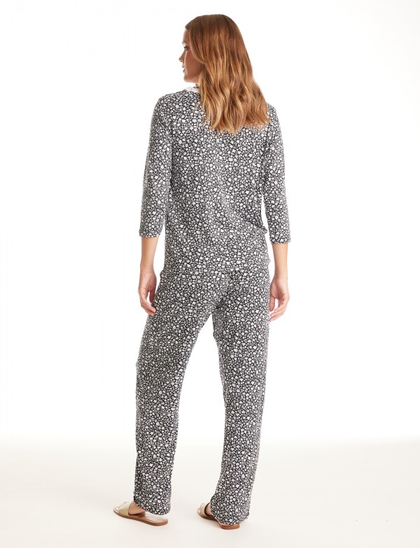 Pijama Con Pantalon NEGRO/BLANCO