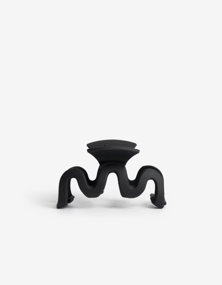 Broche Acrílico Wavy Negro 