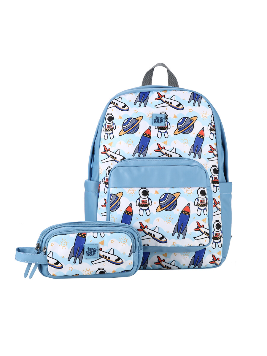 Kit Mochila + Cartuchera kids - Astronauta 