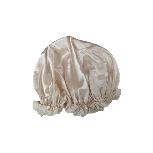 Gorra satén beige coral