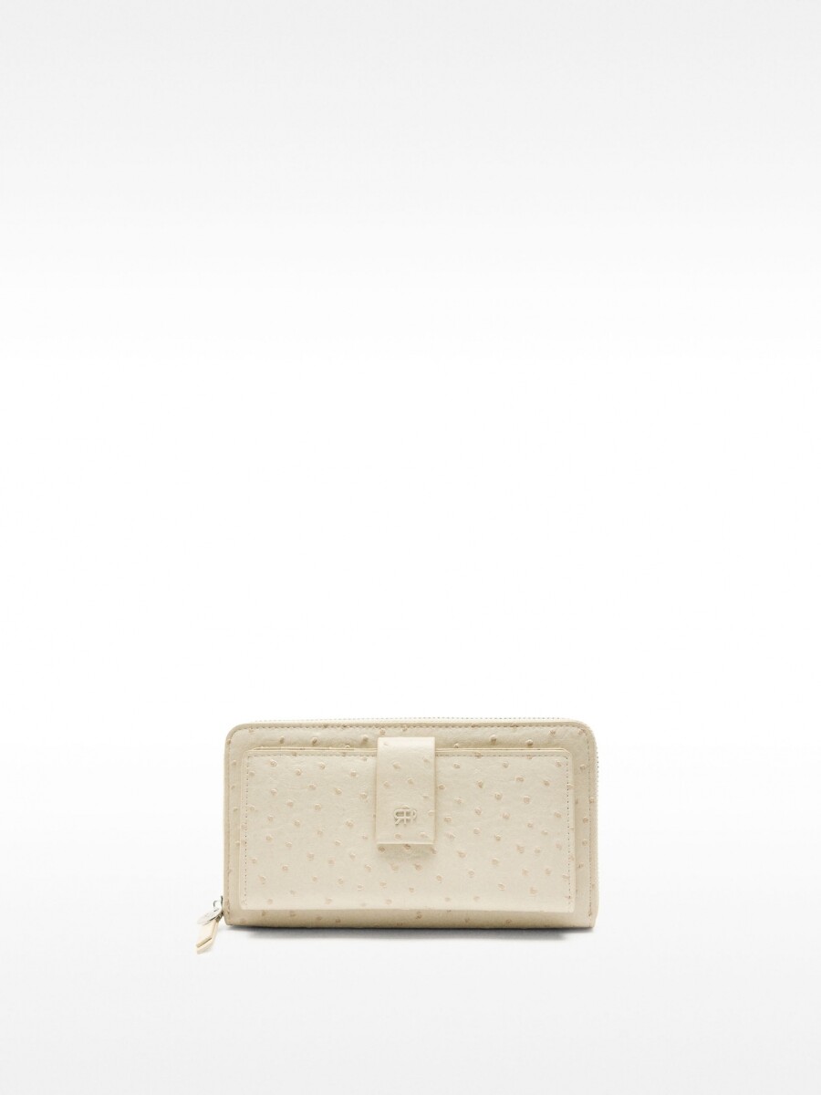 Cartera Con Grabado Animal taupe