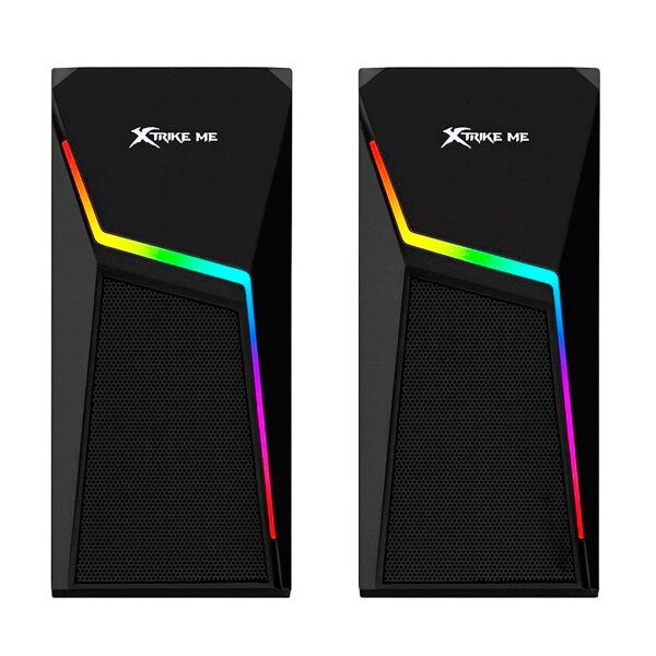Parlantes Gamer Bluetooth Xtrike Me SK 503 RGB Computadora Color Negro