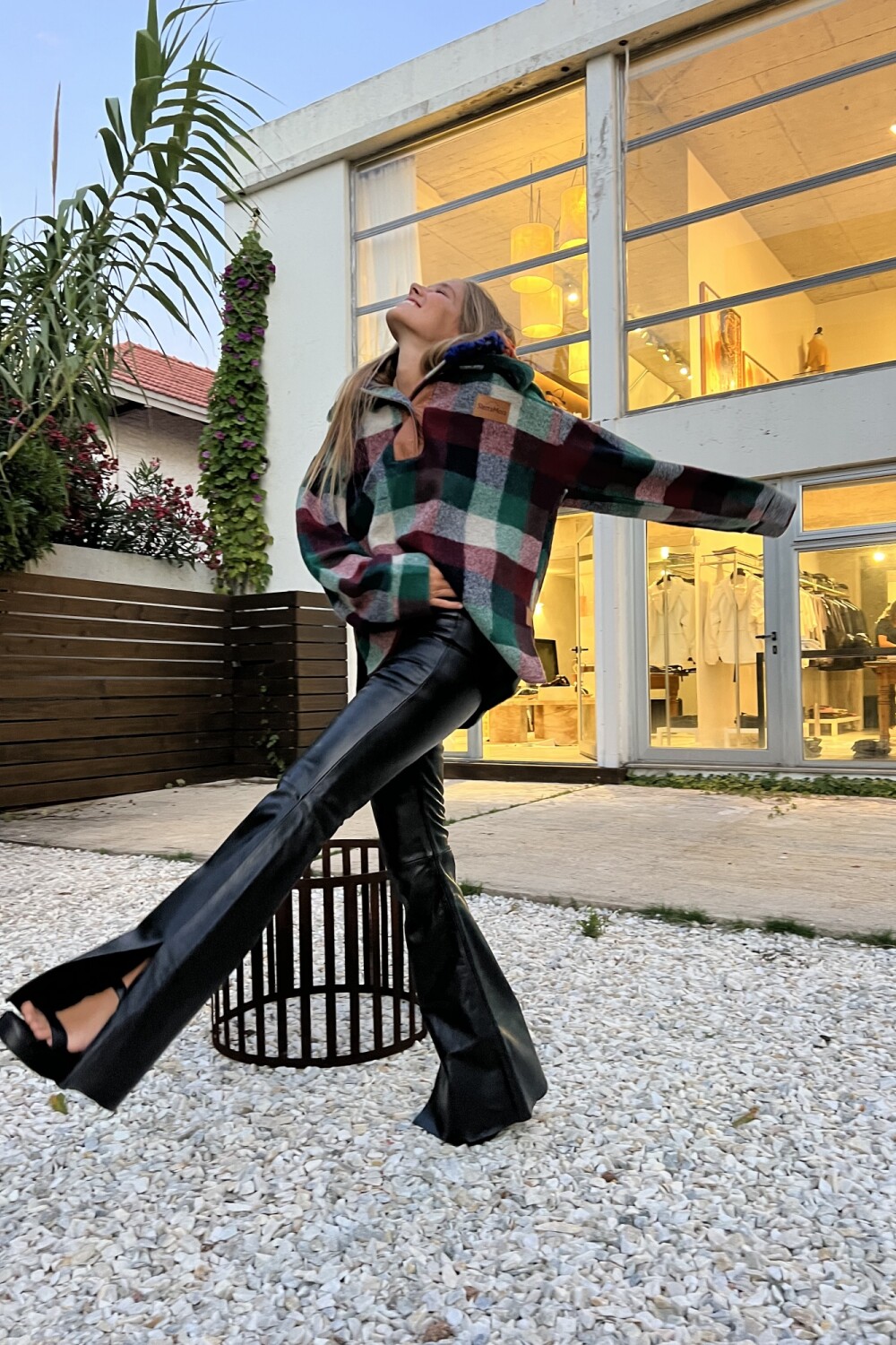 Formal Leather Pants Negro