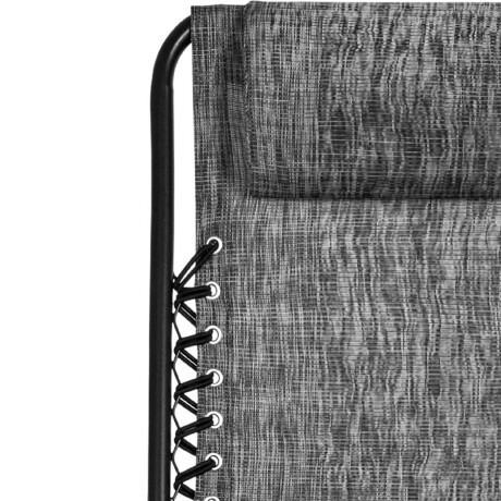 Silla Reposera Mecedora Plegable Con Almohadilla Gris