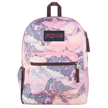 Mochila Jansport Cross Town 26 L Original Unisex Rosado Con Montañas