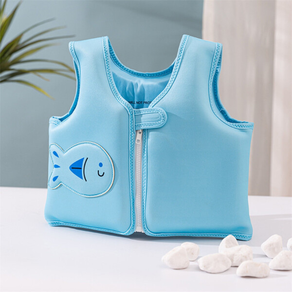 Chaleco Flotador Infantil 3D 19 KG Salvavidas Natacion NIños Variante Color Celeste