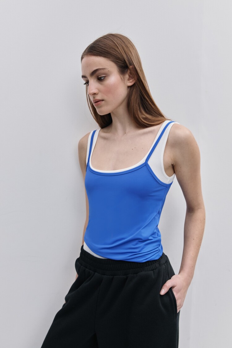 MUSCULOSA TULIPAN Azul Francia