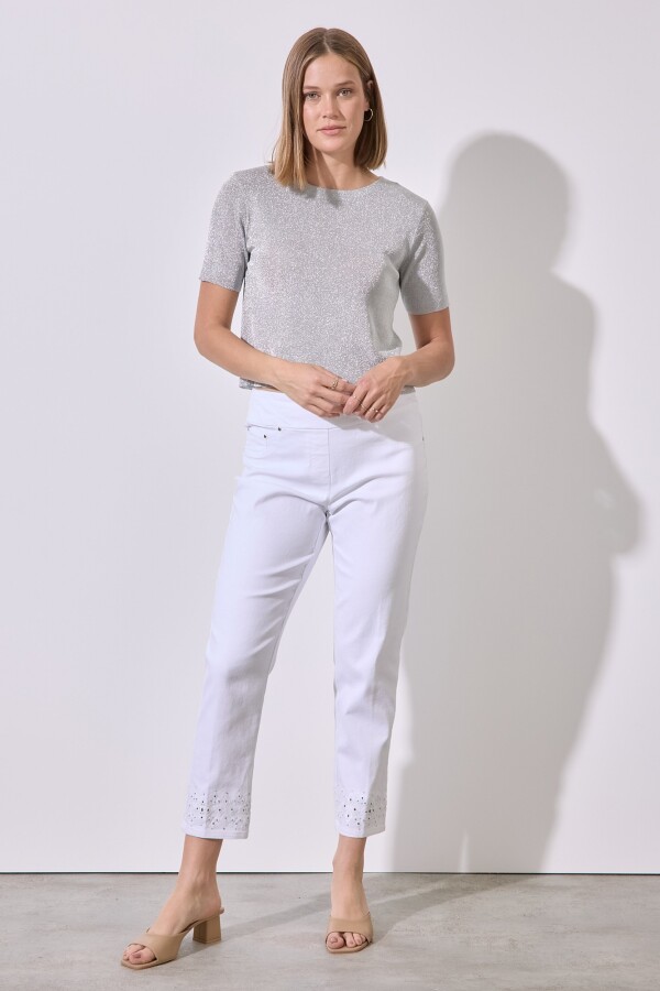 Jegging Ruedo Calado BLANCO