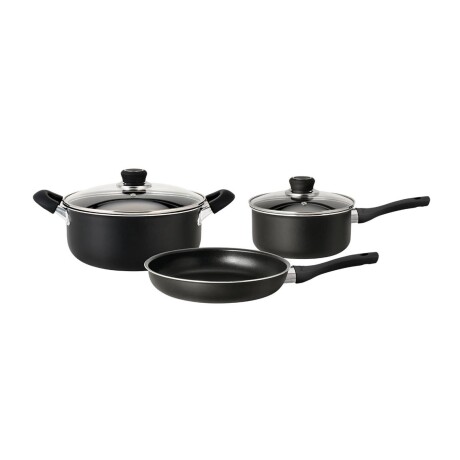 JGO BATERÍA 5 PIEZAS NEGRO ALUMINIO 09-10016N