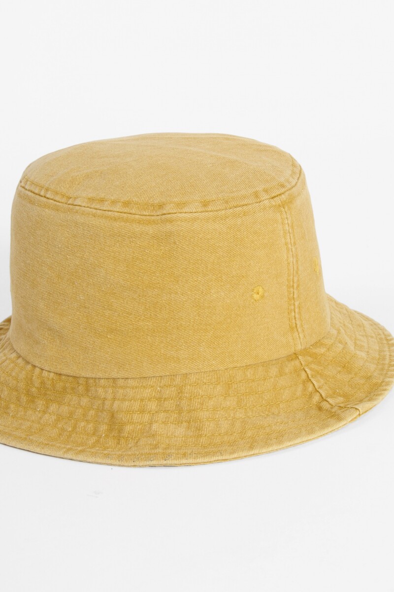 Gorro bucket gastado mostaza