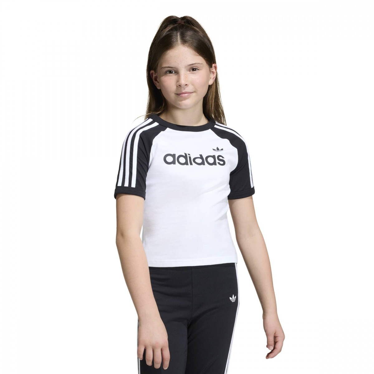 Remera Adidas 3S SL TEE Niños KE2945 - Blanco-negro 