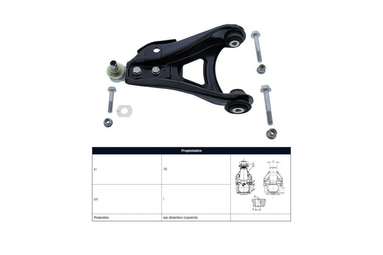 Parilla De Suspension Del Renault Kangoo/Symbol/Clio 98-17 Izq Parilla De Suspension Del Renault Kangoo/Symbol/Clio 98-17 Izq