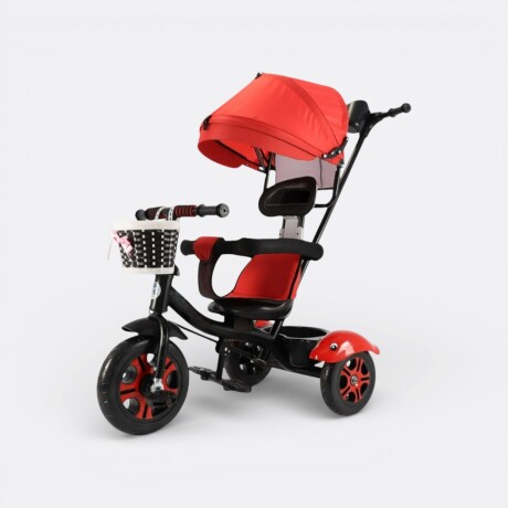 Triciclo 360° Fiorellino Giratorio Ajustable Barra Seguridad Rojo