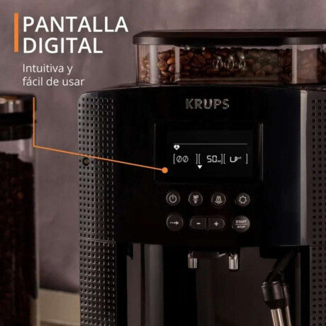 Cafetera Superautomática Krups Essential Digital Con Espumador Negro