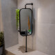 ESPEJOS 60X30 GIRATORIO CON ESTANTES AC NEGRO MATE 000