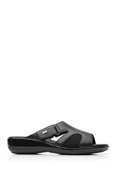 Sandalia Casual Flexi Con Piel Extra Suave Para Mujer Negro
