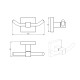 PERCHA METALICA MANCHESTER CROMO BRILLANTE DE BAÑO CROMO